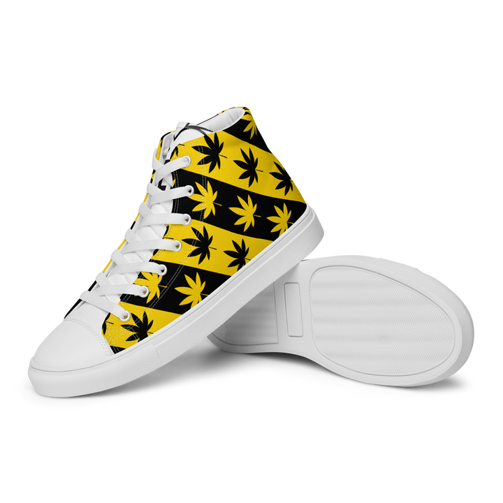 Sneakers alte in tela da donna CANNABIS GIALLE - Gufetto Brand