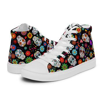 Sneakers alte in tela da donna SKULL EDITION