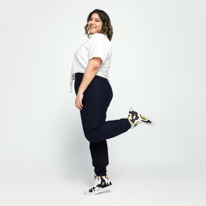 Sneakers alte in tela da donna SMILE FACE - Gufetto Brand