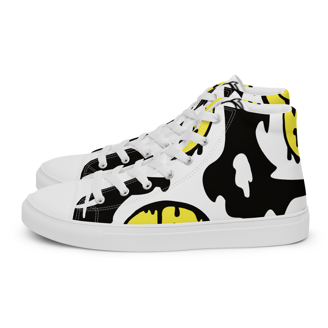 Sneakers alte in tela da donna SMILE FACE - Gufetto Brand
