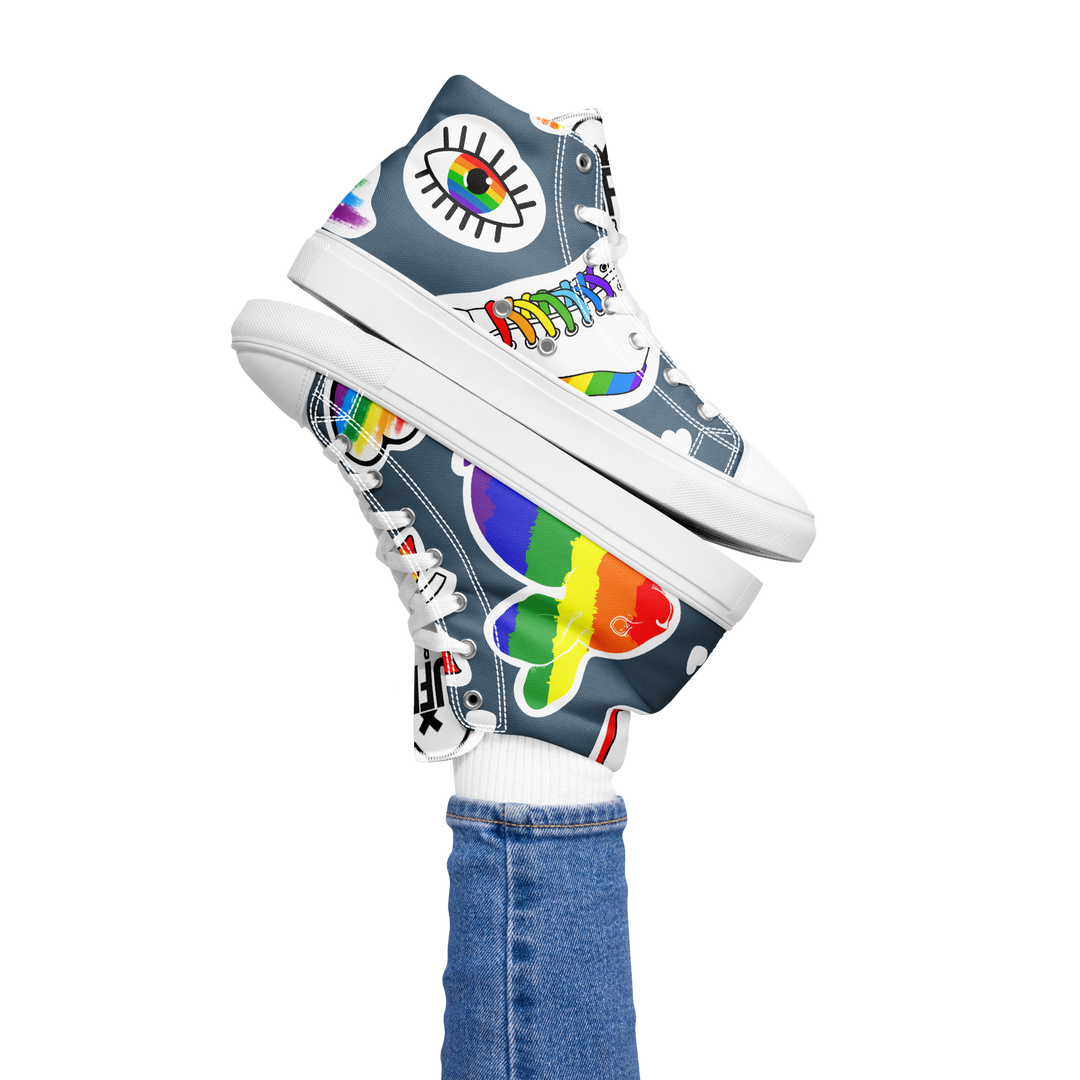 Sneakers alte in tela da donna ARCOBALENO - Gufetto Brand