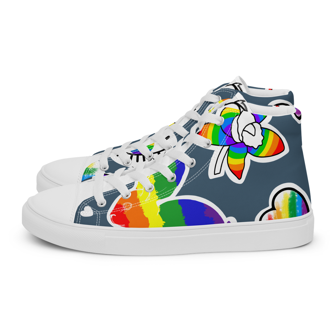 Sneakers alte in tela da donna ARCOBALENO - Gufetto Brand