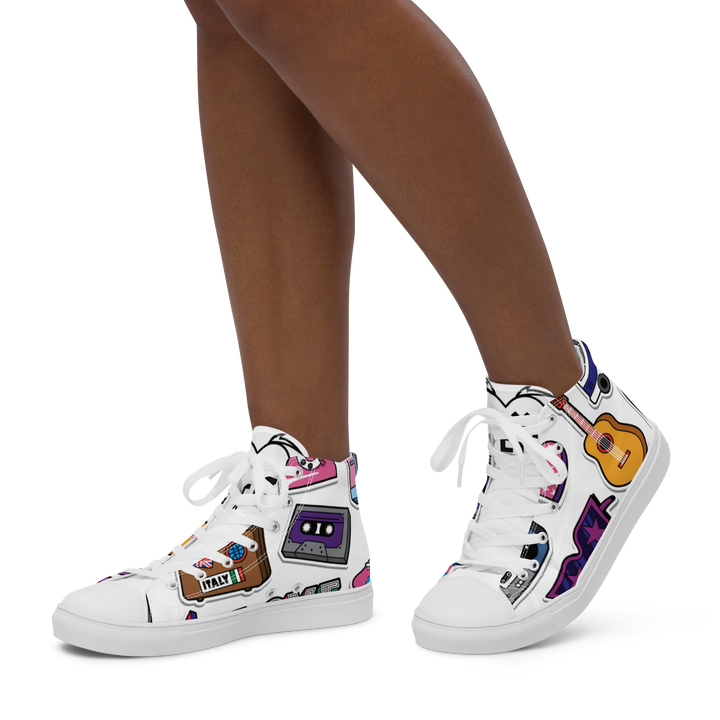 Sneakers alte in tela da donna 80/90 - Gufetto Brand
