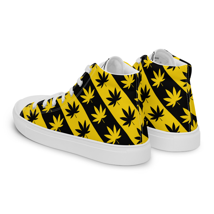 Sneakers alte in tela da donna CANNABIS GIALLE - Gufetto Brand