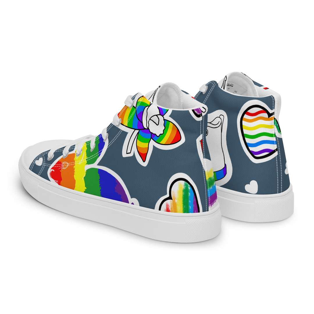 Sneakers alte in tela da donna ARCOBALENO - Gufetto Brand