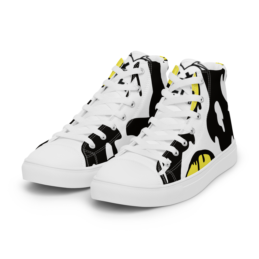 Sneakers alte in tela da donna SMILE FACE - Gufetto Brand