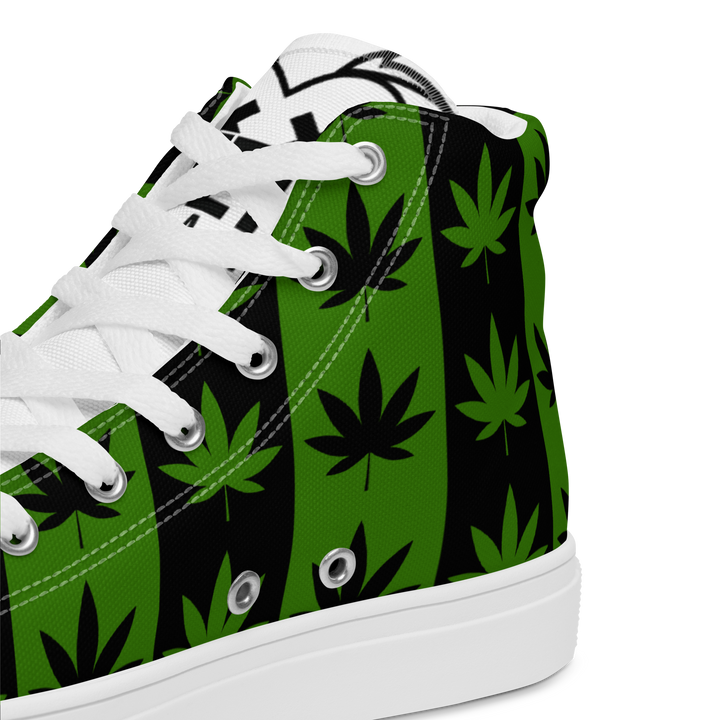 Sneakers alte in tela da donna CANNABIS VERDI - Gufetto Brand