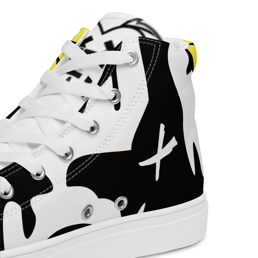 Sneakers alte in tela da donna SMILE FACE - Gufetto Brand