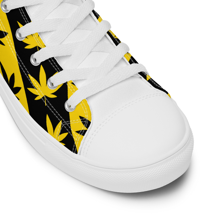 Sneakers alte in tela da donna CANNABIS GIALLE - Gufetto Brand