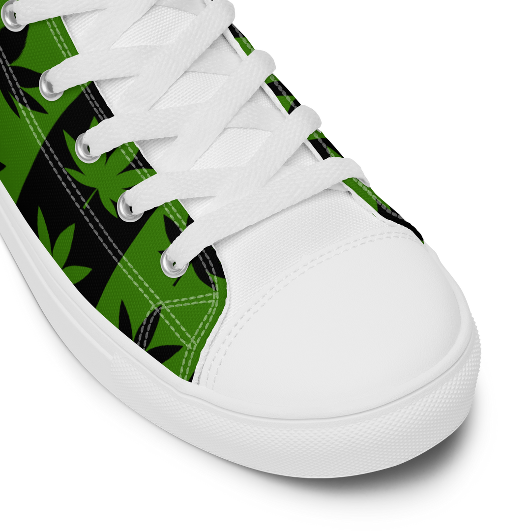 Sneakers alte in tela da donna CANNABIS VERDI - Gufetto Brand