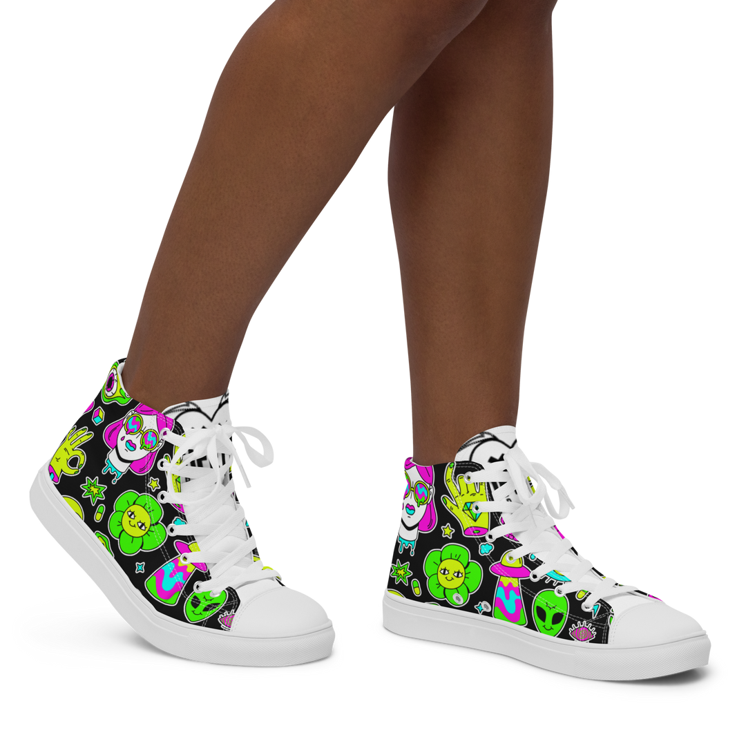 Sneakers alte in tela da donna FUN EDITION - Gufetto Brand