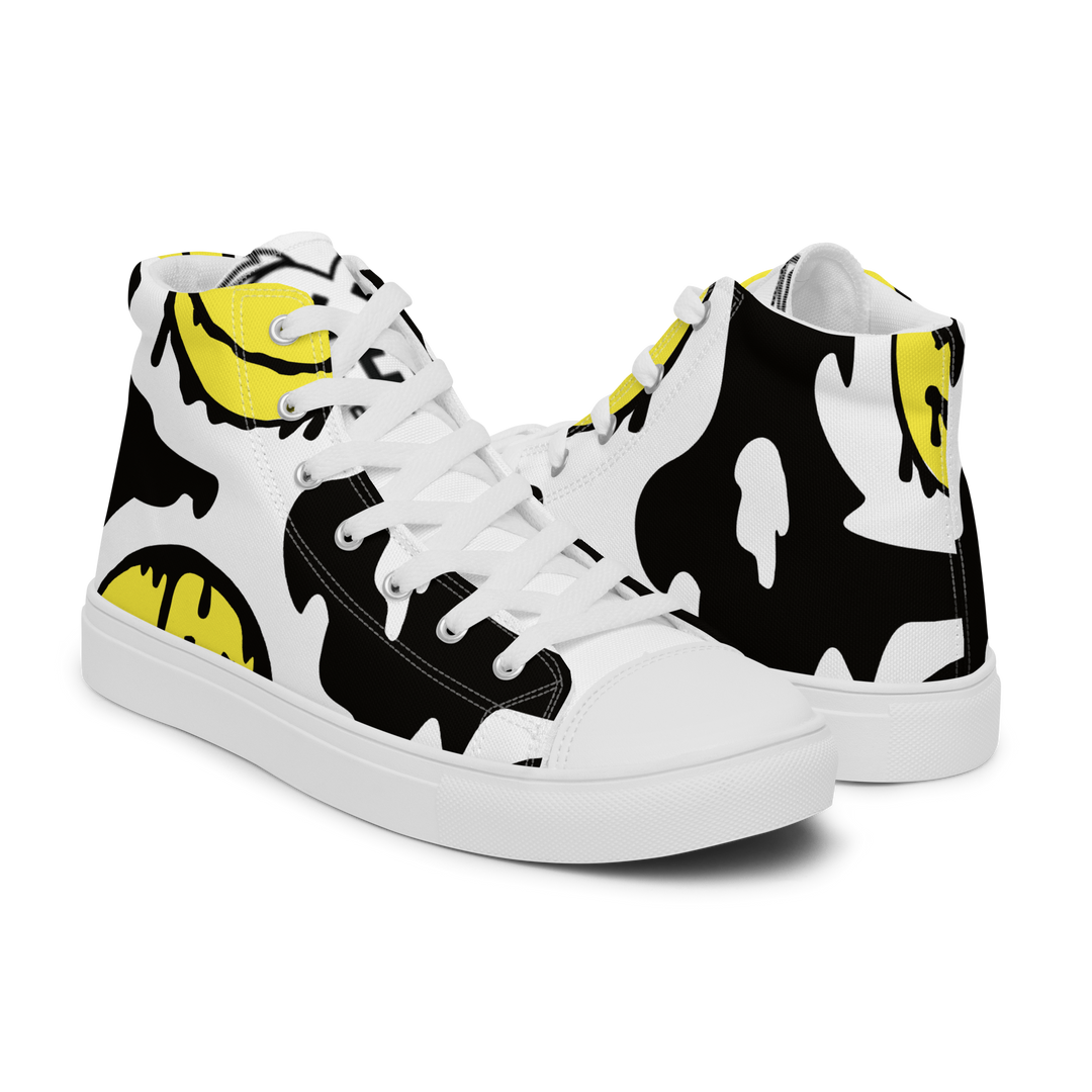 Sneakers alte in tela da donna SMILE FACE - Gufetto Brand