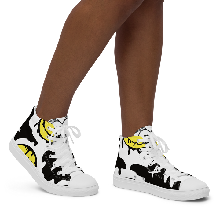 Sneakers alte in tela da donna SMILE FACE - Gufetto Brand