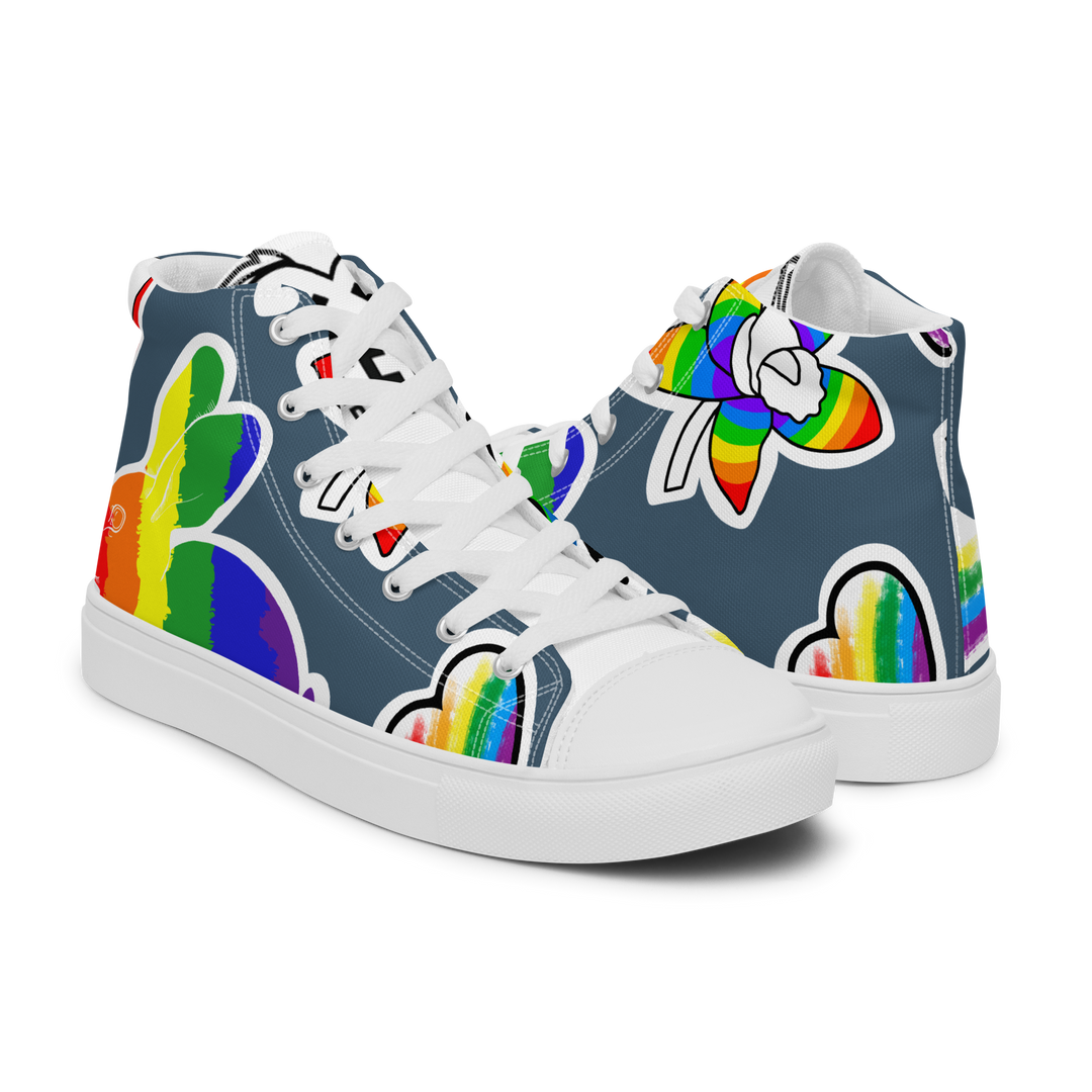Sneakers alte in tela da donna ARCOBALENO - Gufetto Brand