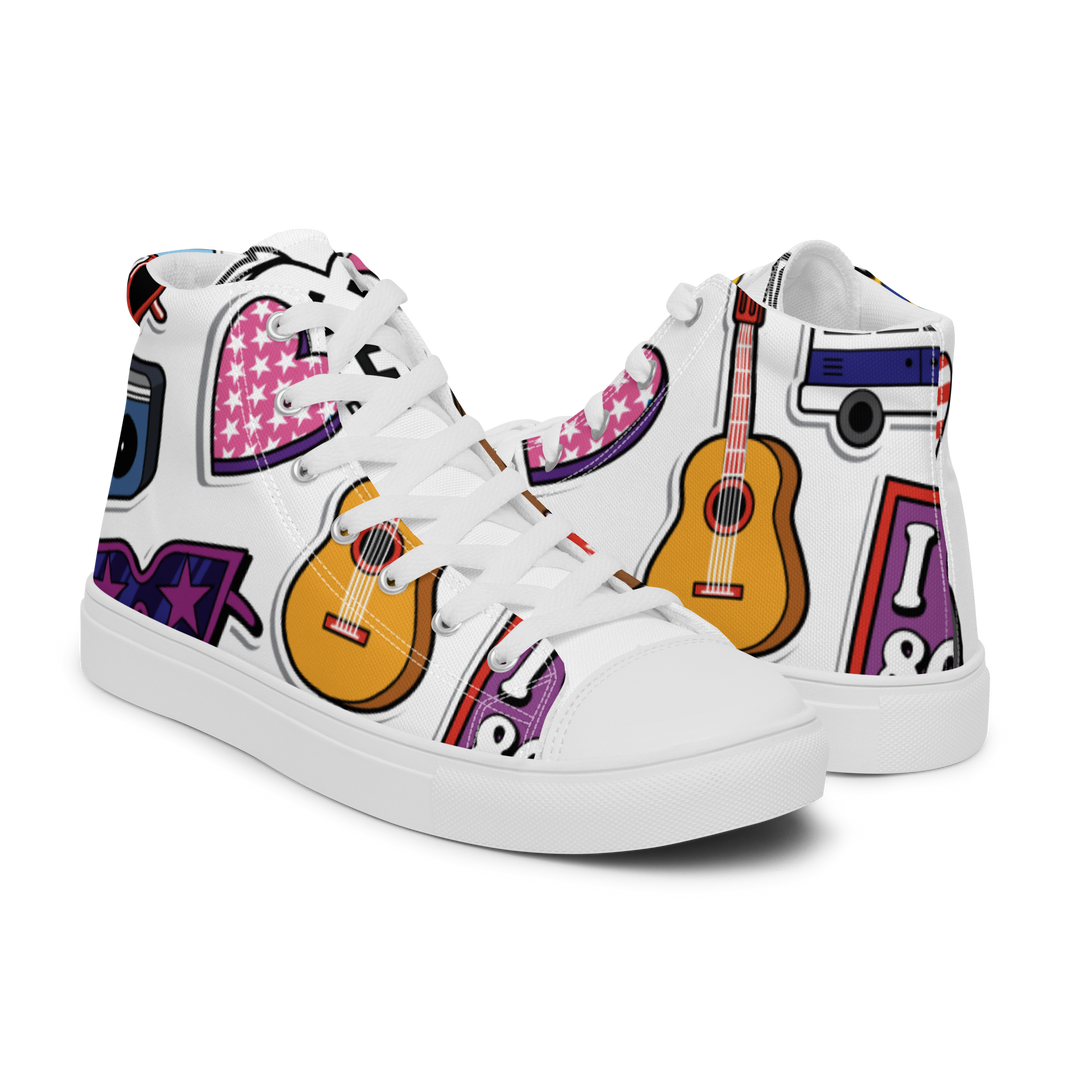 Sneakers alte in tela da donna 80/90 - Gufetto Brand