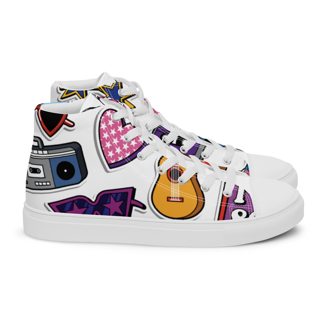 Sneakers alte in tela da donna 80/90 - Gufetto Brand