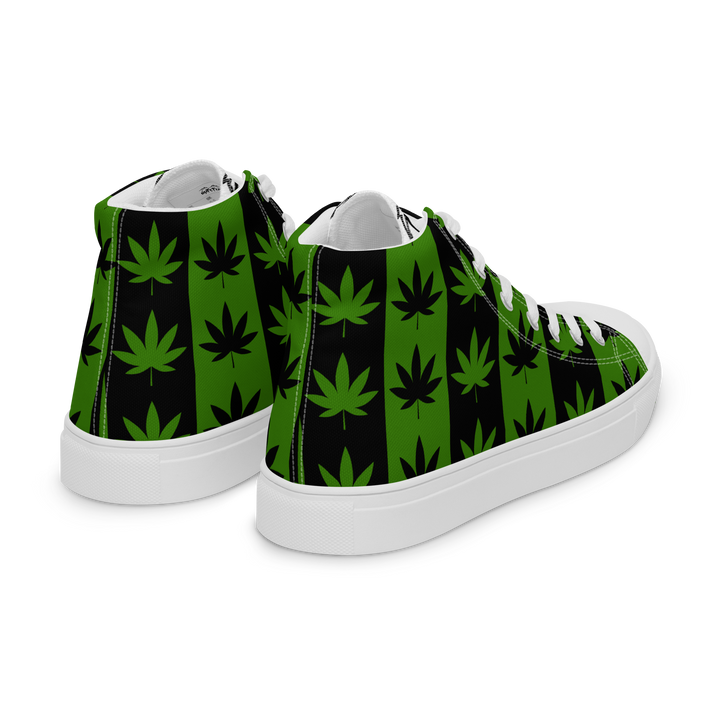 Sneakers alte in tela da donna CANNABIS VERDI - Gufetto Brand