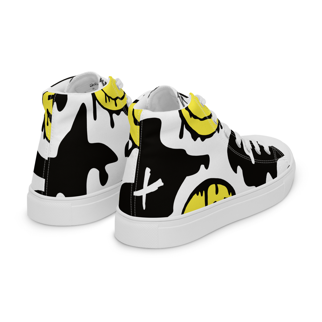 Sneakers alte in tela da donna SMILE FACE - Gufetto Brand