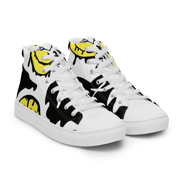 Sneakers alte in tela da donna SMILE FACE - Gufetto Brand