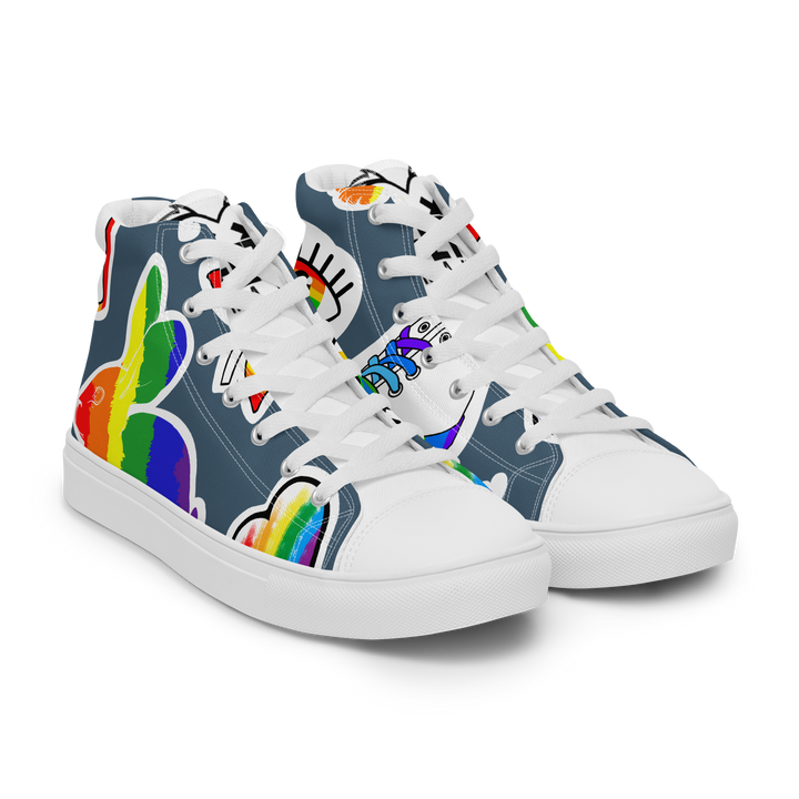 Sneakers alte in tela da donna ARCOBALENO - Gufetto Brand