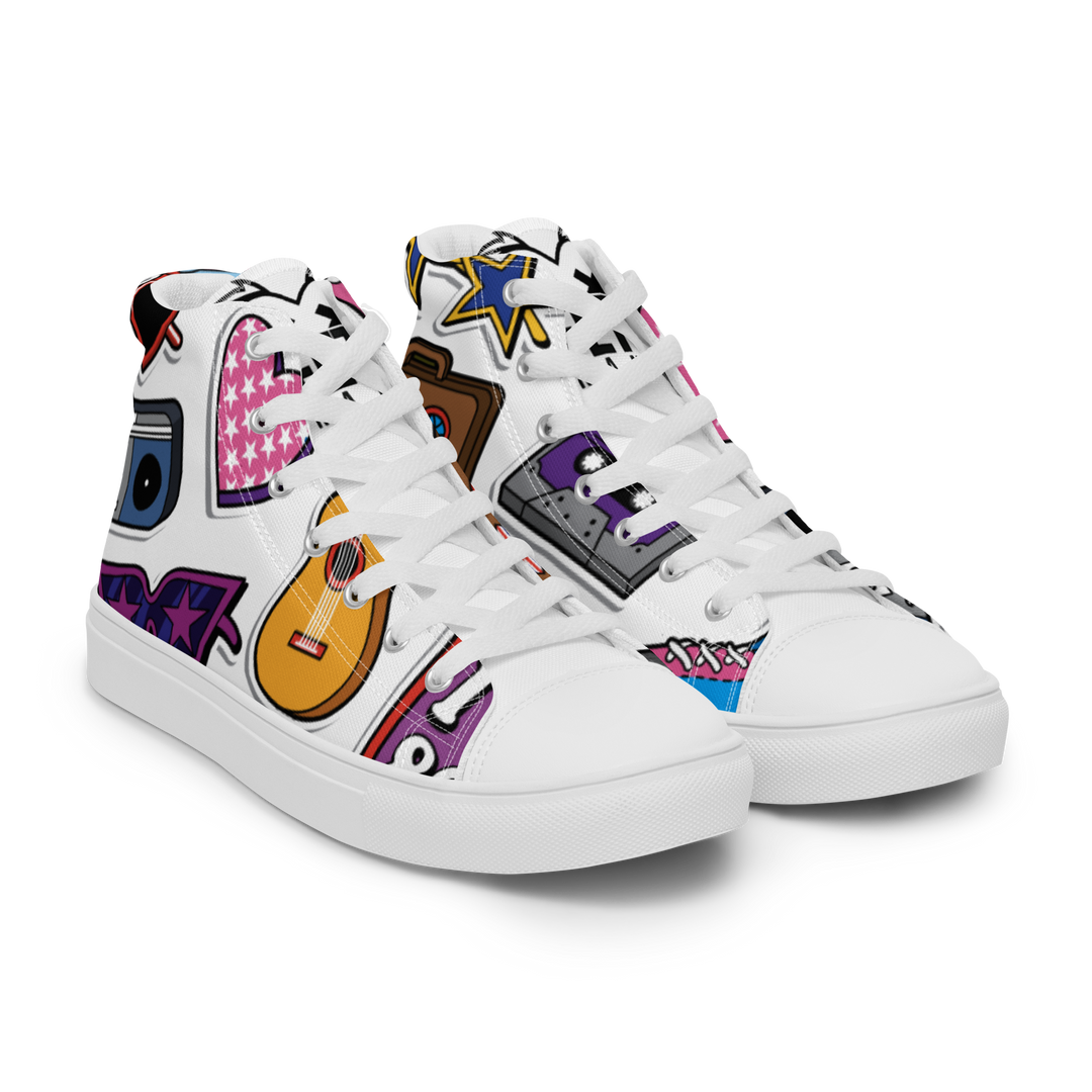 Sneakers alte in tela da donna 80/90 - Gufetto Brand