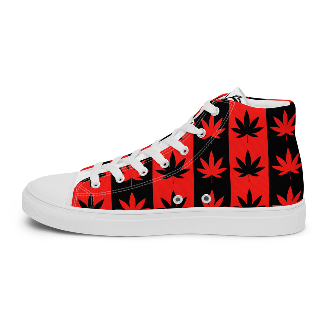Sneakers alte in tela da donna CANNABIS ROSSE - Gufetto Brand