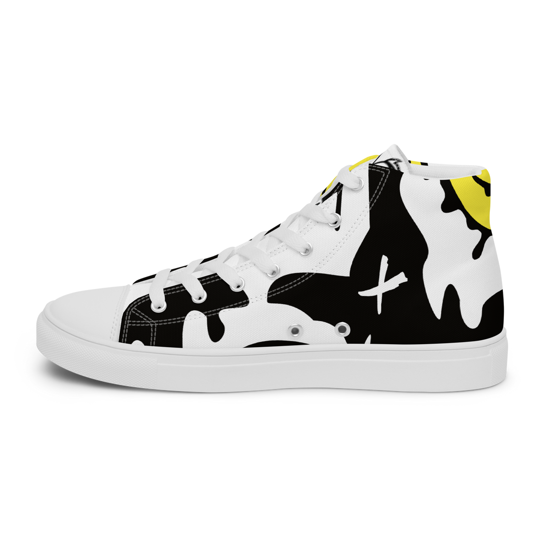 Sneakers alte in tela da donna SMILE FACE - Gufetto Brand