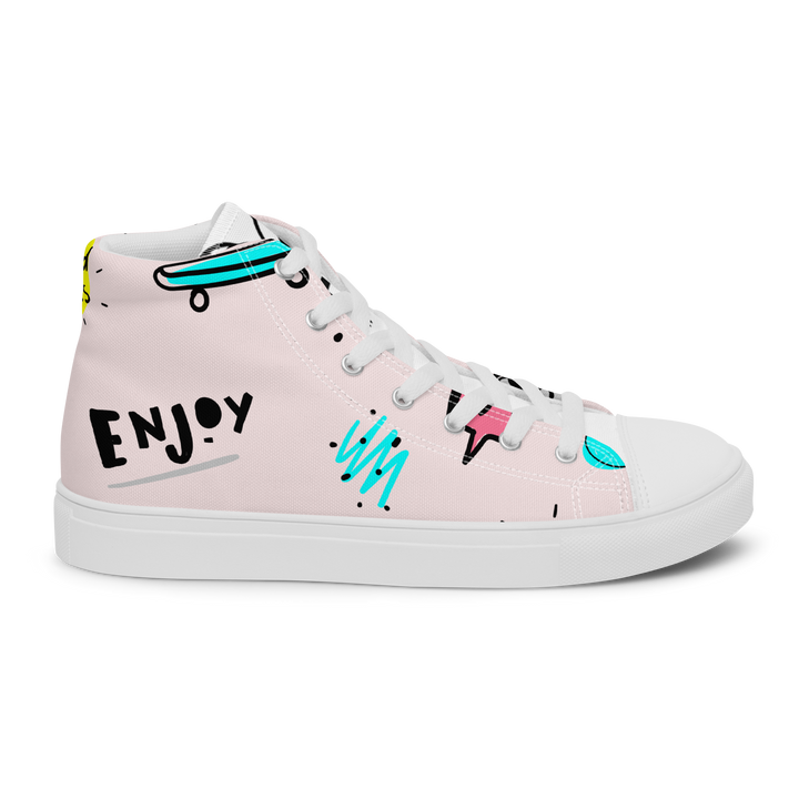 Sneakers alte in tela da donna PINK ENJOY - Gufetto Brand