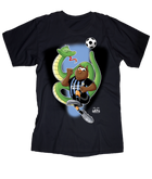 T-shirt Uomo Soccer Gufetto NeroBlu - Gufetto Brand