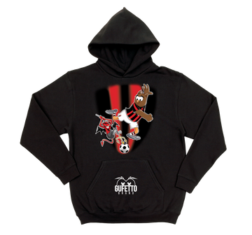 Felpa uomo Soccer Gufetto RossoNero