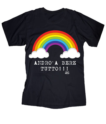 T-shirt Uomo Andrò a Bere Tutto ( K951 )