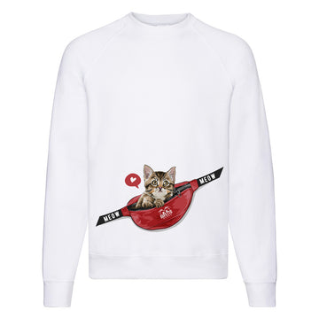 Felpa Classic Uomo Donna Cat Meow ( L741 )