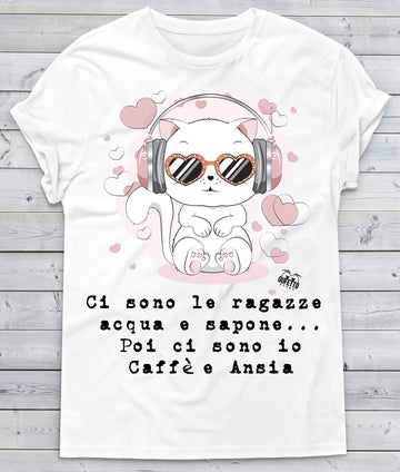 T-shirt Donna Caffè e Ansia ( J961 )
