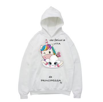 Felpa donna Principessa Unicorn ( E922 )