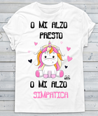T-shirt Donna Mi Alzo Unicorn - Gufetto Brand