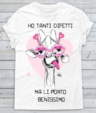 T-shirt Donna Ho tanti difetti Crazy - Gufetto Brand