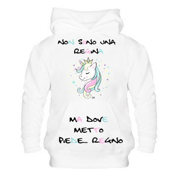 Felpa donna Unicorn Non sono una Regina