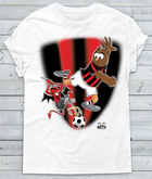 T-shirt Donna Soccer Gufetto RossoNero - Gufetto Brand