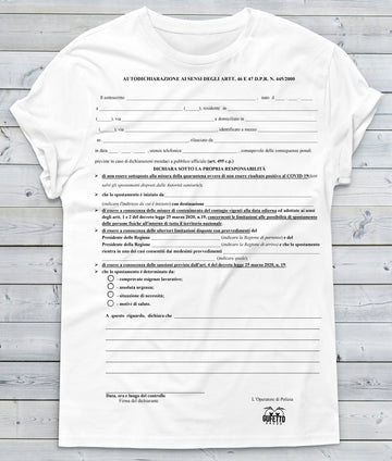 T-shirt Donna Autocertificazione 4 Maggio ( O4901 )