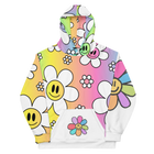Felpa con cappuccio Unisex Uomo/Donna Flower Smile - Gufetto Brand