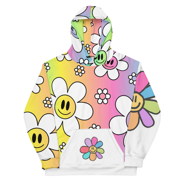 Felpa con cappuccio Unisex Uomo/Donna Flower Smile