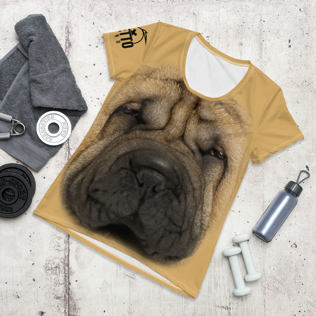 Maglietta sportiva donna Sharpei - Gufetto Brand