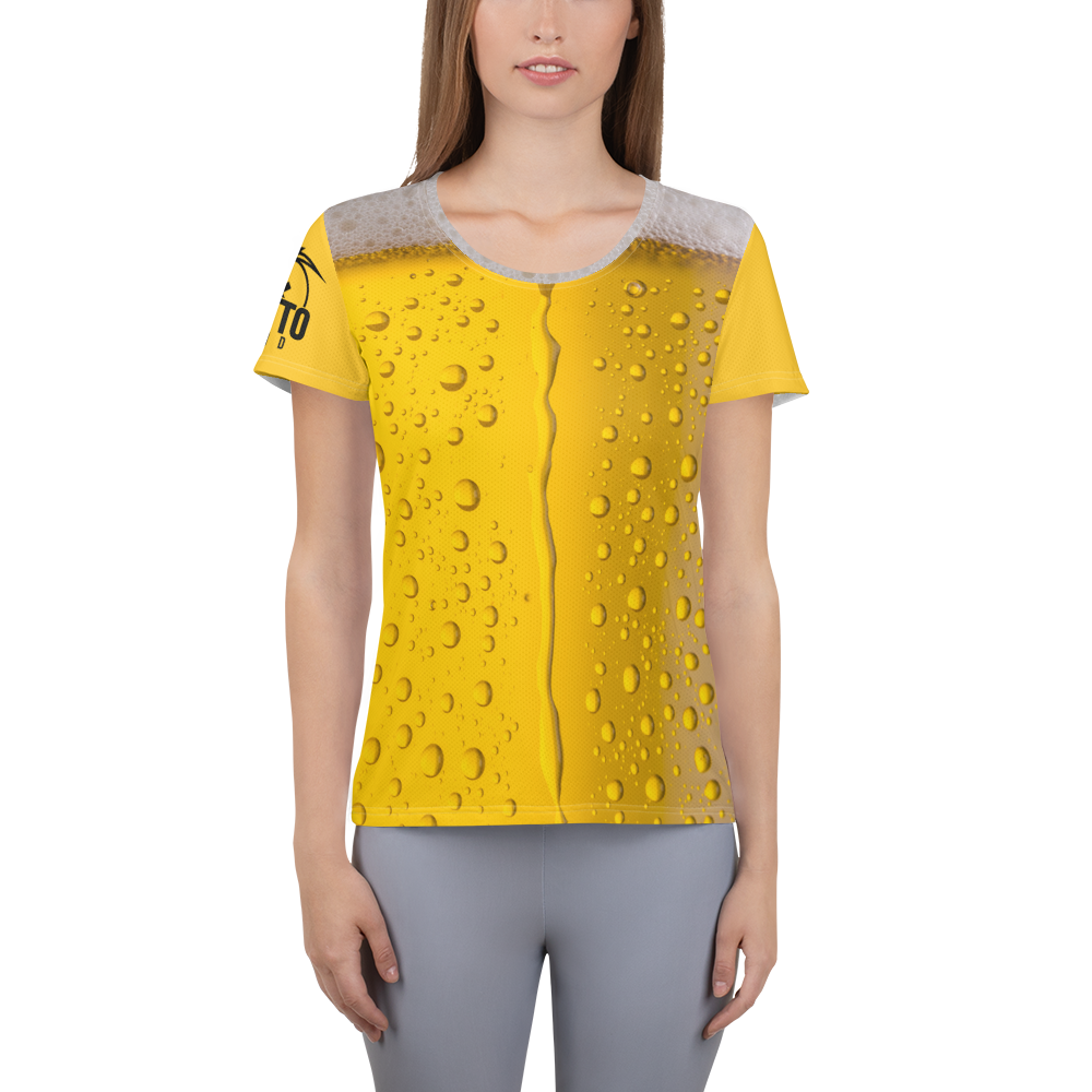 Maglietta sportiva donna con stampa all-over BIRRA - Gufetto Brand