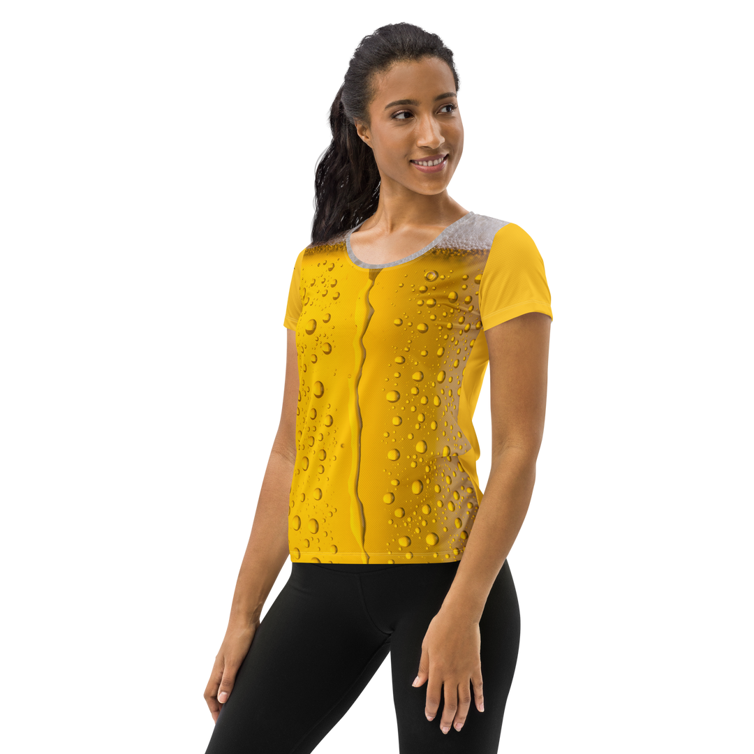 Maglietta sportiva donna con stampa all-over BIRRA - Gufetto Brand