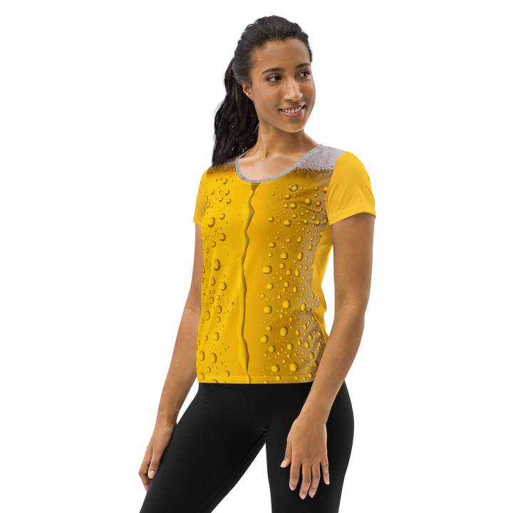 Maglietta sportiva donna con stampa all-over BIRRA - Gufetto Brand