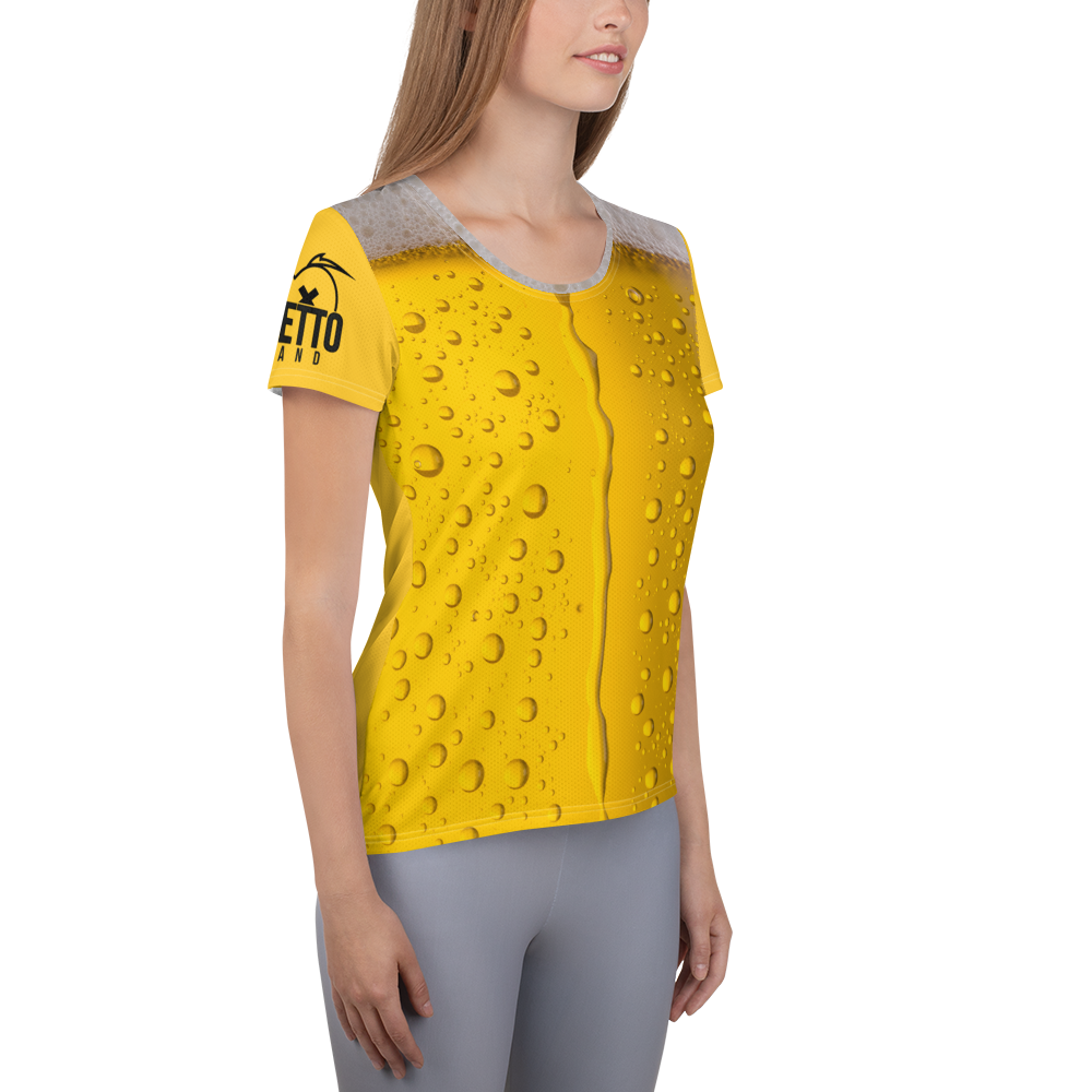 Maglietta sportiva donna con stampa all-over BIRRA - Gufetto Brand