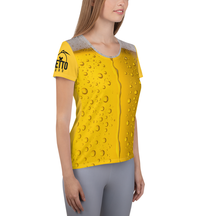 Maglietta sportiva donna con stampa all-over BIRRA - Gufetto Brand