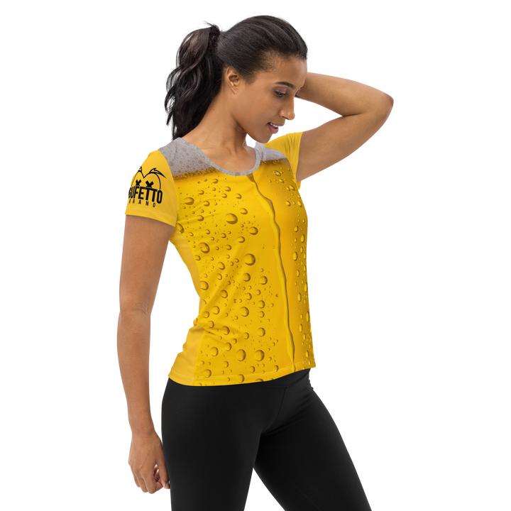 Maglietta sportiva donna con stampa all-over BIRRA - Gufetto Brand