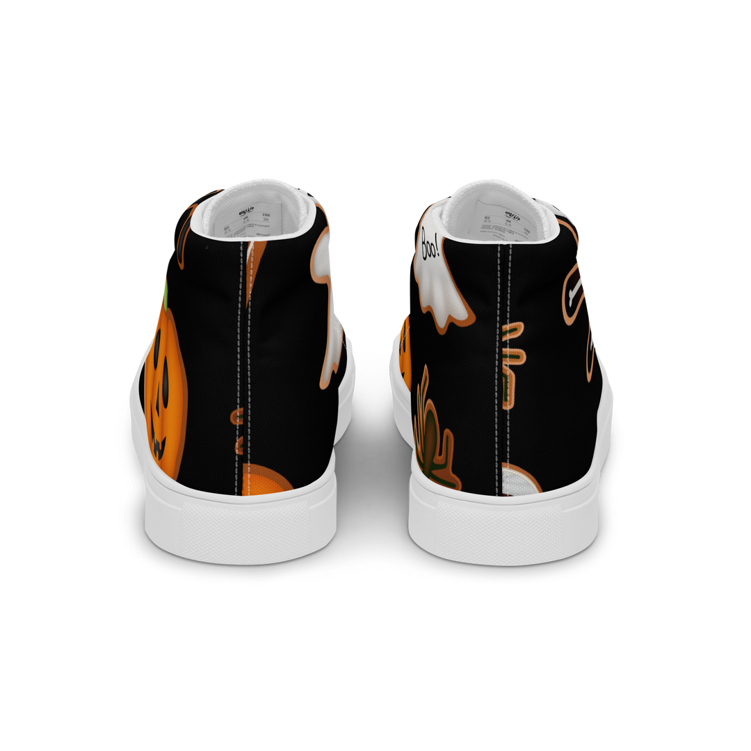 Sneakers alte in tela da uomo HALLOWEEN BLACK EDITION - Gufetto Brand