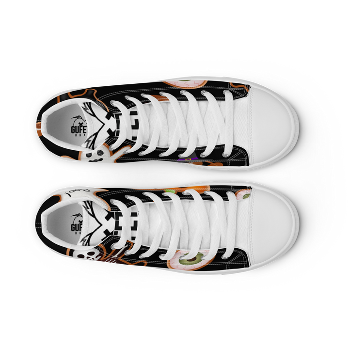 Sneakers alte in tela da uomo HALLOWEEN BLACK EDITION - Gufetto Brand